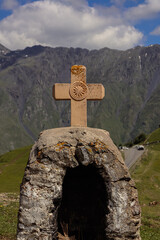 cross on the top of mountain