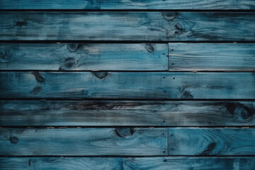 Fototapeta na wymiar Blue wooden planks background. Wooden texture. AI Generative