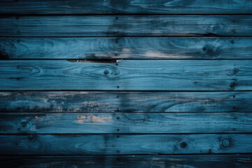 Blue wooden planks background. Wooden texture. AI Generative
