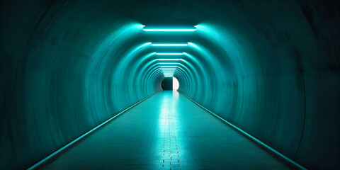 the bright light shining through a tunnel,