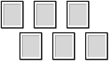 Isolated Blank Portrait Photo Frames on Transparent Background