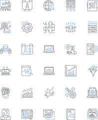 Fototapeta premium Color Palettes line icons collection. Vibrant, Rich, Harmonious, Earthy, Cool, Warm, Seasonal vector and linear illustration. Pastel,Moody,Bold outline signs set