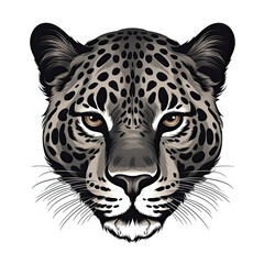 Jaguar Face Sticker On Isolated Tansparent Background, Png, Logo. Generative AI