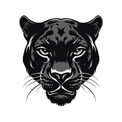 Panther Face Sticker On Isolated Transparent Background, Png, Logo. Generative AI