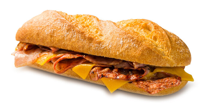 bocadillo de bacon con queso