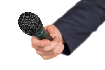 Hand Holding Microphone