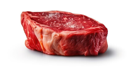 Fototapeta premium Meat steak isolate. Created, Bright color. Generative Ai