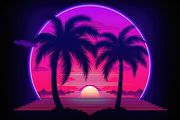 Neon Palms