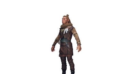 3d illustration of a male homo neanderthalensis