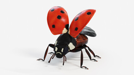 3d illustration of a ladybug