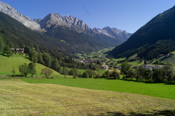 Fototapeta na wymiar Anterselva, its valley and the Vedrette di Ries
