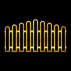 fence icon in gold colored