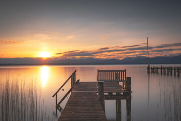 Obraz premium Sonnenaufgang am Chiemsee