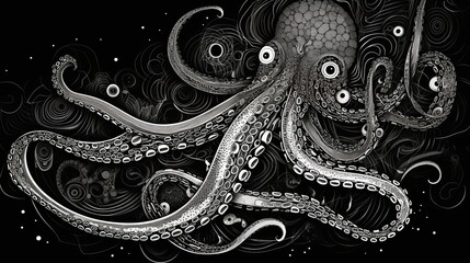 Octopus Tentacle. Generative AI