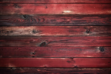 Red wooden planks background. Wooden texture. AI Generative