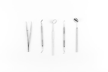 Dental metal equipment tools for teethcare and dental health