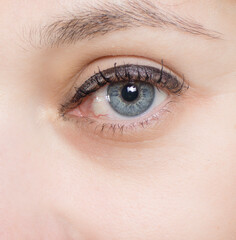Fototapeta na wymiar close-up detail of female eye 
