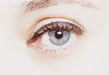 close up of eye