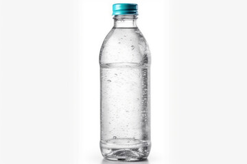 Fresh watter bottle. Water drops in bottle. 