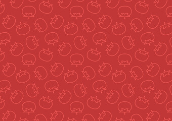 Tomato doodle pattern. wallpaper. tomato symbol. sign. background.