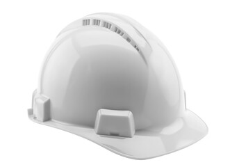 White safety helmet or worker's hardhat, cut out