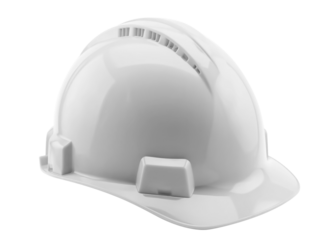 White safety helmet or worker's hardhat, cut out
