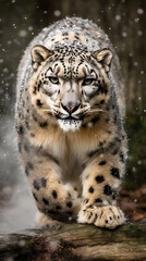 Fototapeta premium snow leopard portrait