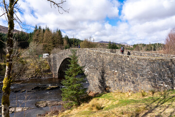 Fototapeta na wymiar Bridge of Orchy along the West Highland Way