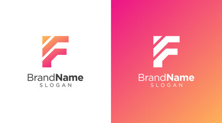 Letter F modern logo design for various types of businesses and company