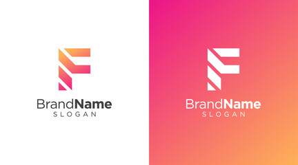 Fototapeta premium Letter F modern logo design for various types of businesses and company