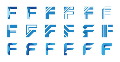 Letter F modern logo design for various types of businesses and company