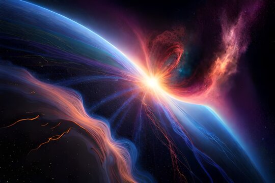 Der Cosmos, das Weltall in seinen kräftigen Farben