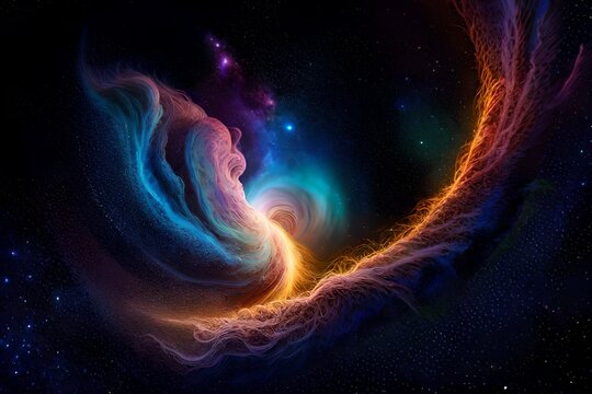 Der Cosmos, das Weltall in seinen kräftigen Farben