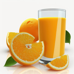 Orange juice illustration with help of generative ai - 594053585