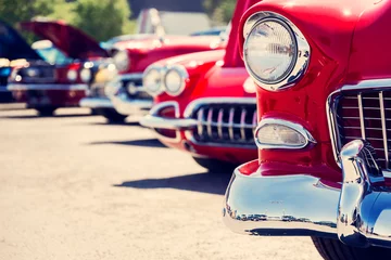 Fotobehang Vintage classic cars at car show © Mariusz Blach