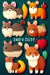 Watercolor Cute Baby Animals ClipArt's