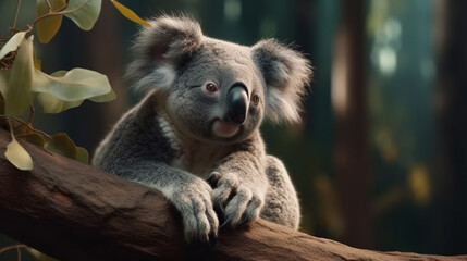 Fototapeta premium A cute koala. koala bear in the zoo