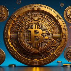 Fototapeta na wymiar Bitcoin illustration