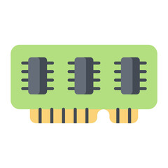 Computer Memory Flat Icon