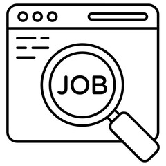 An icon design of search job