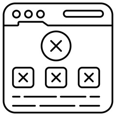 Editable design icon of block website