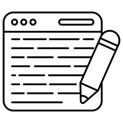 Trendy design icon of online article writing 