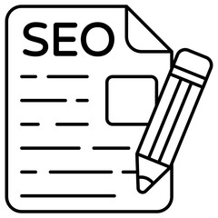 Trendy design icon of seo writing 