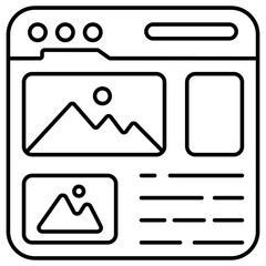 Unique design icon of web landscape