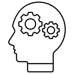 Flat design icon of mind development 