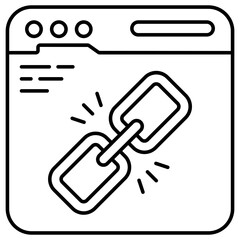 An icon design of linked website 