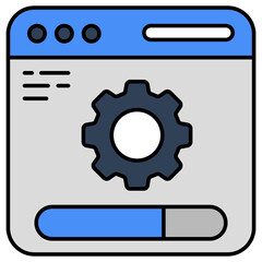 A unique design icon of web setting 