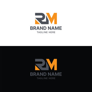 initial letter RM logo design vector stock