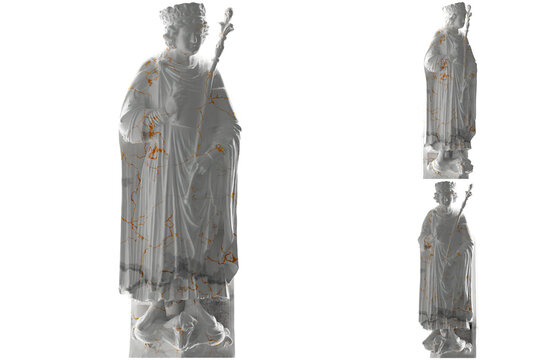 King Solomon Statue Render in Gold and Marble - Perfect for Social Media and Promotion!.