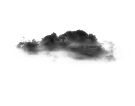 Black smoke clouds, steam and transparent png for gas, fog or explosion in mist pattern. Abstract, dark dust cloud or pollution vapor on isolated background for texture, graphic or environment